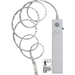 Cinta luminosa LED, sensor de movimiento, pilas