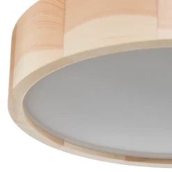Cleo plafón, Ø 37,5cm, 3 luces, madera de pino, E27