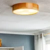 Cleo plafón, Ø 37,5cm, 3 luces, madera de pino, E27