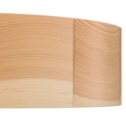 Cleo plafón, Ø 37,5cm, 3 luces, madera de pino, E27