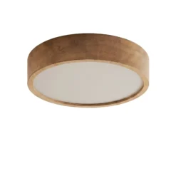 Cleo plafón, Ø 48 cm, 4 luces, madera de roble, E27