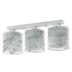 Cloud lámpara de techo para habitación infantil 3 luces gris