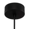 Colgante de vidrio Sol, Ø 35cm, negro/transparente