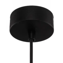 Colgante de vidrio Sol, Ø 35cm, negro/transparente