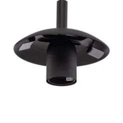 Colgante de vidrio Sol, Ø 35cm, negro/transparente