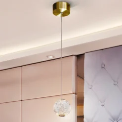 Colgante LED Austral, oro/transparente, 1 luz