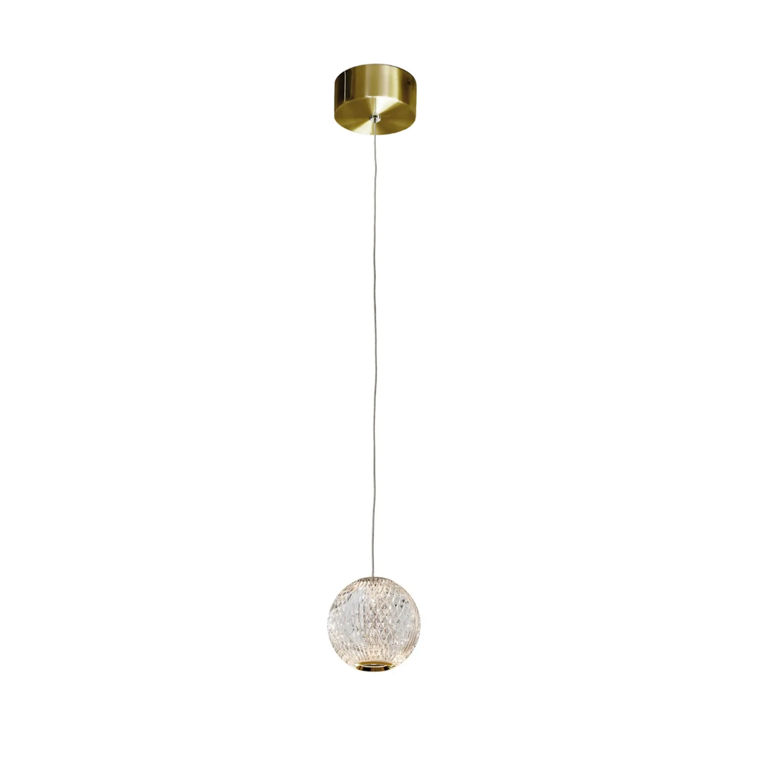 Colgante LED Austral, oro/transparente, 1 luz