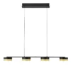 Colgante LED Mesh 4 luces atenuador, negro/oro