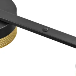 Colgante LED Mesh 4 luces atenuador, negro/oro