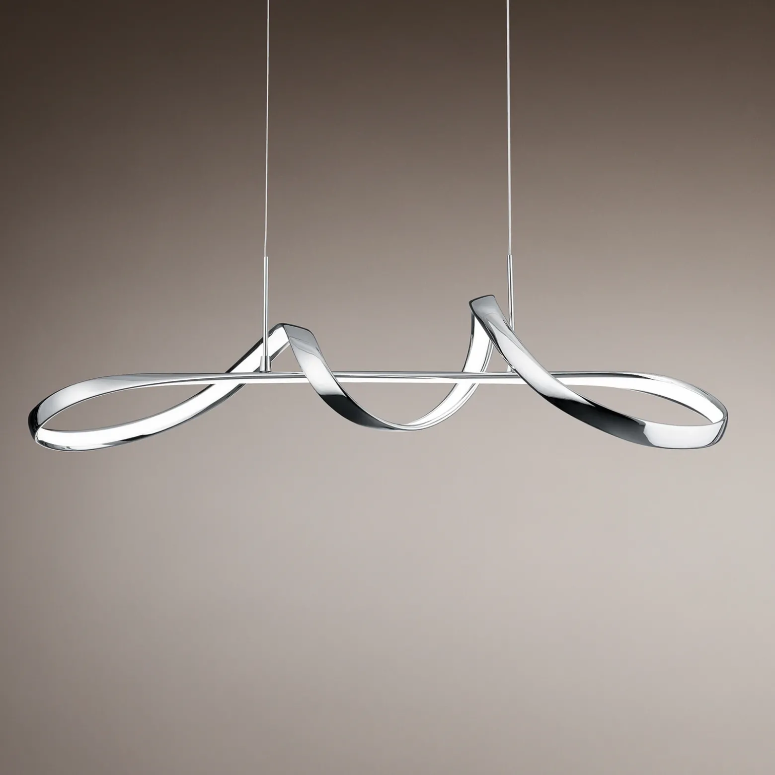 Colgante LED Perugia interruptor atenuación, cromo