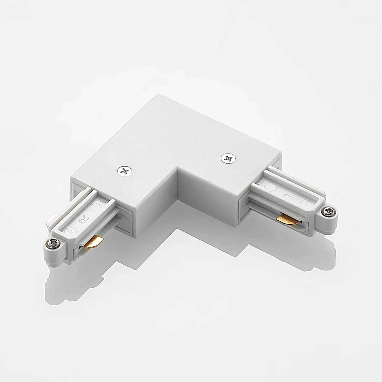 Conector de esquina Lindby Linaro, blanco, sistema de riel monofásico