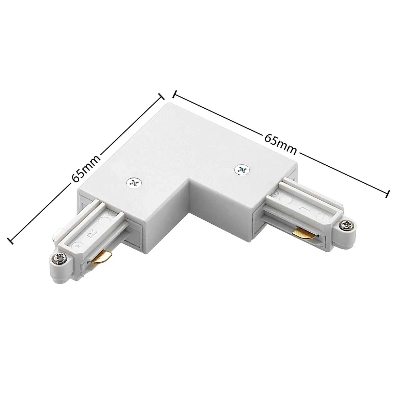 Conector de esquina Lindby Linaro, blanco, sistema de riel monofásico