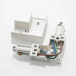 Conector de esquina Lindby Linaro, blanco, sistema de riel monofásico