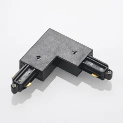 Conector de esquina Lindby Linaro, negro, sistema de riel monofásico