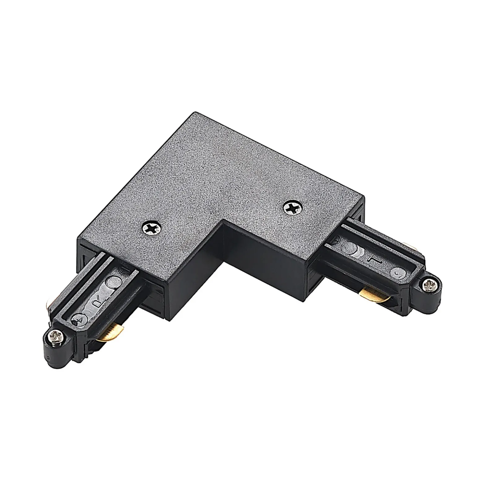Conector de esquina Lindby Linaro, negro, sistema de riel monofásico