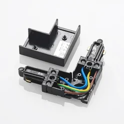 Conector de esquina Lindby Linaro, negro, sistema de riel monofásico