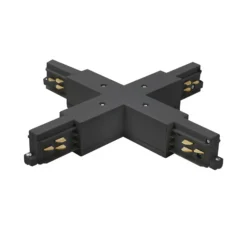 Conector en cruz BRUMBERG negro para el sistema de rieles ONETRACK