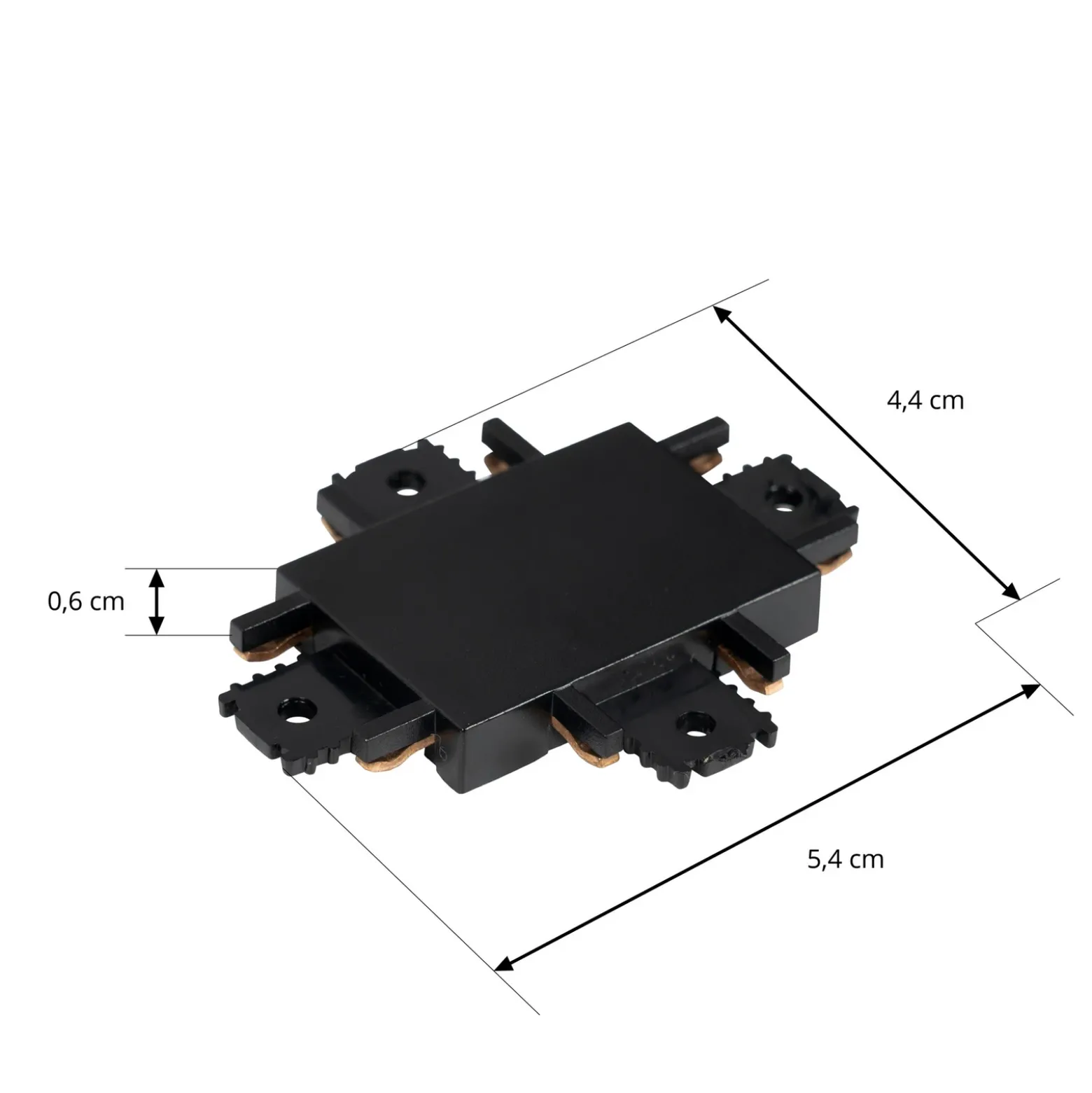 Conector en cruz Lindby Lumaro, negro, plástico