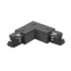 Conector en esquina BRUMBERG ONETRACK, negro, con conductor de protección