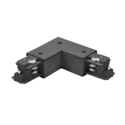 Conector en esquina BRUMBERG ONETRACK, negro, con conductor de protección