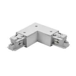 Conector en esquina BRUMBERG ONETRACK, plateado, con conductor de protección