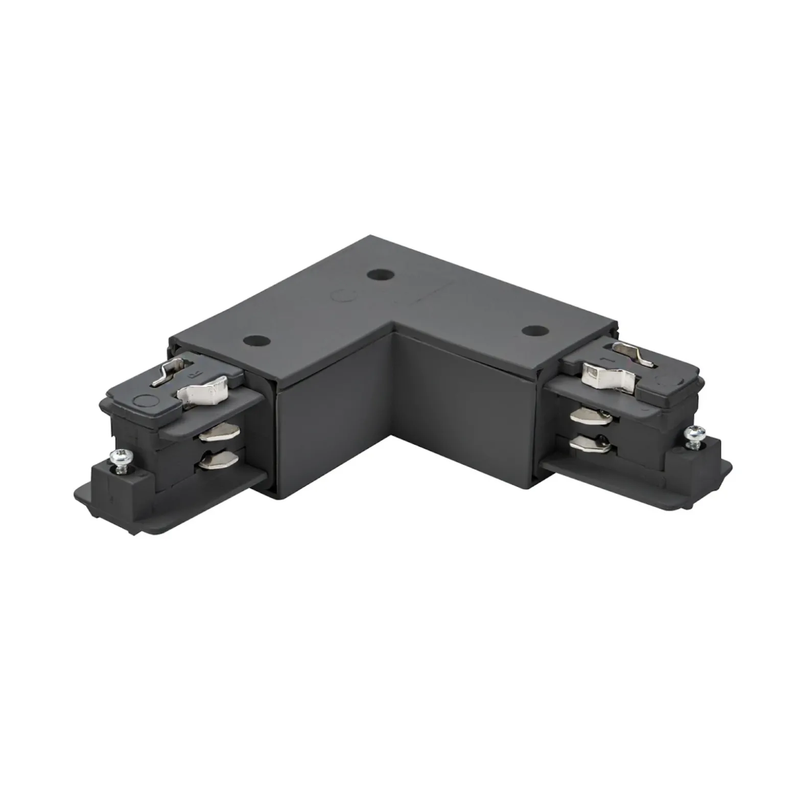 Conector en esquina BRUMBERG ONETRACK, negro, conductor de protección exterior