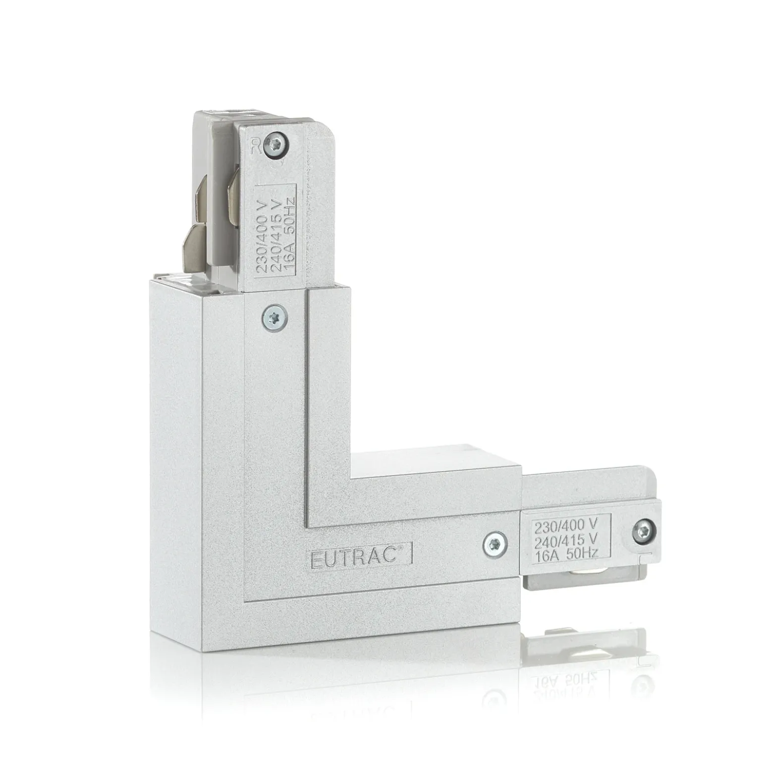 Conector en L Eutrac conductor de protección Innes, plata