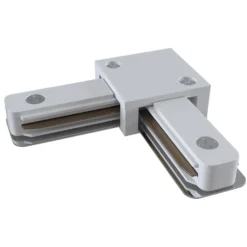 Conector en L Riel, riel monofásico, blanco