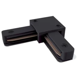 Conector en L Track, riel monofásico, negro