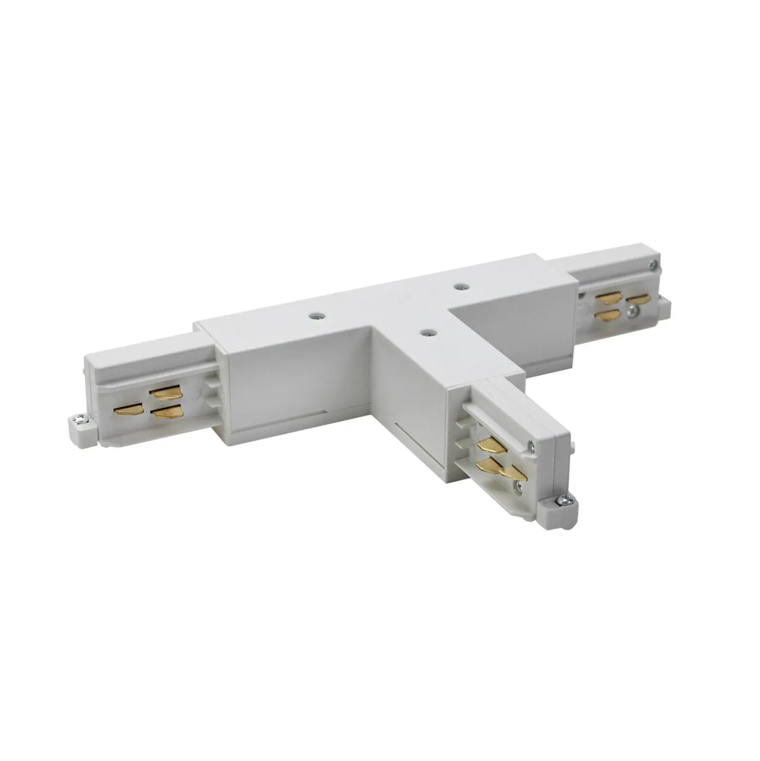 Conector en T BRUMBERG ONETRACK, plateado, con conductor de protección a la