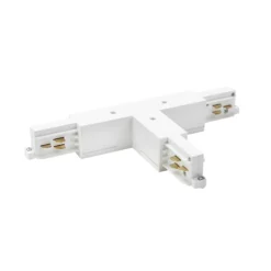 Conector en T BRUMBERG ONETRACK, blanco, conductor de protección a la izquierda