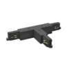Conector en T BRUMBERG ONETRACK, negro, conductor de protección a la izquierda