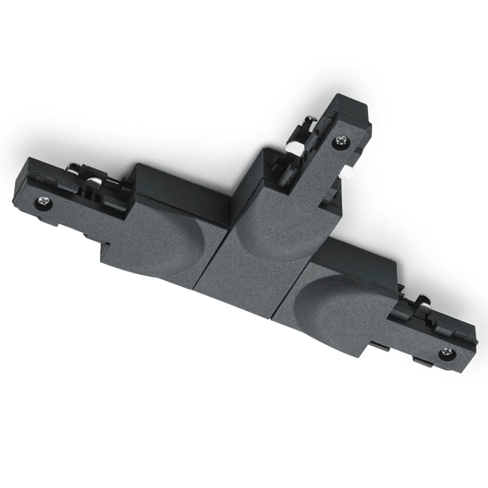 Conector en T DUOline, conductor de protección derecho, negro