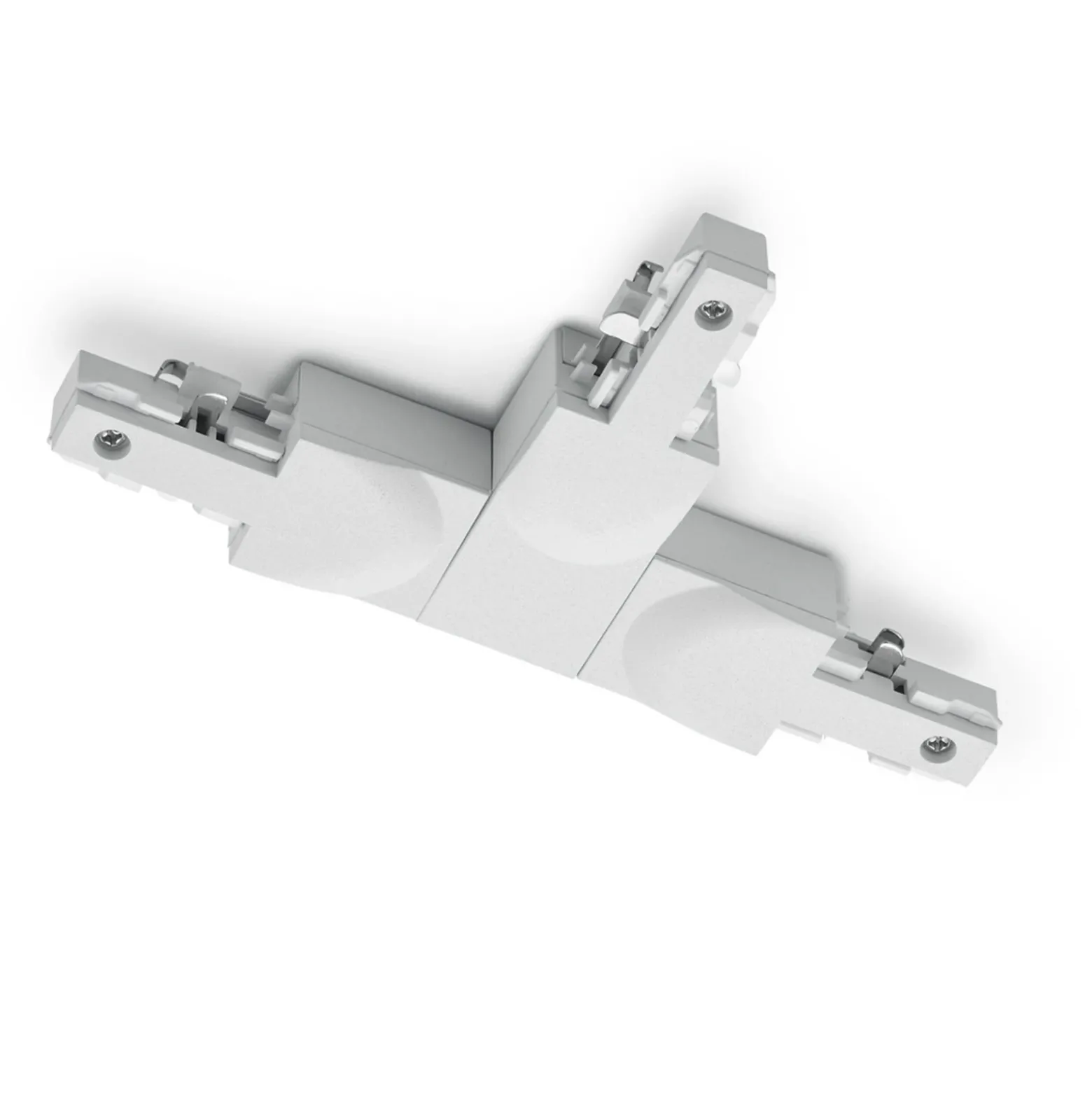 Conector en T DUOline, conductor de protección derecho blanco mate