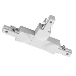 Conector en T DUOline, conductor de protección derecho blanco mate