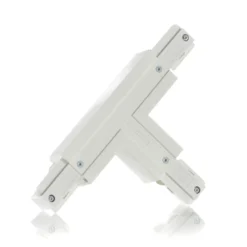 Conector en T instalación tierra exterior Link blanco izquierdo