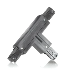 Conector en T instalación tierra exterior izquierdo negro