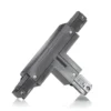 Conector en T instalación tierra exterior derecha negro