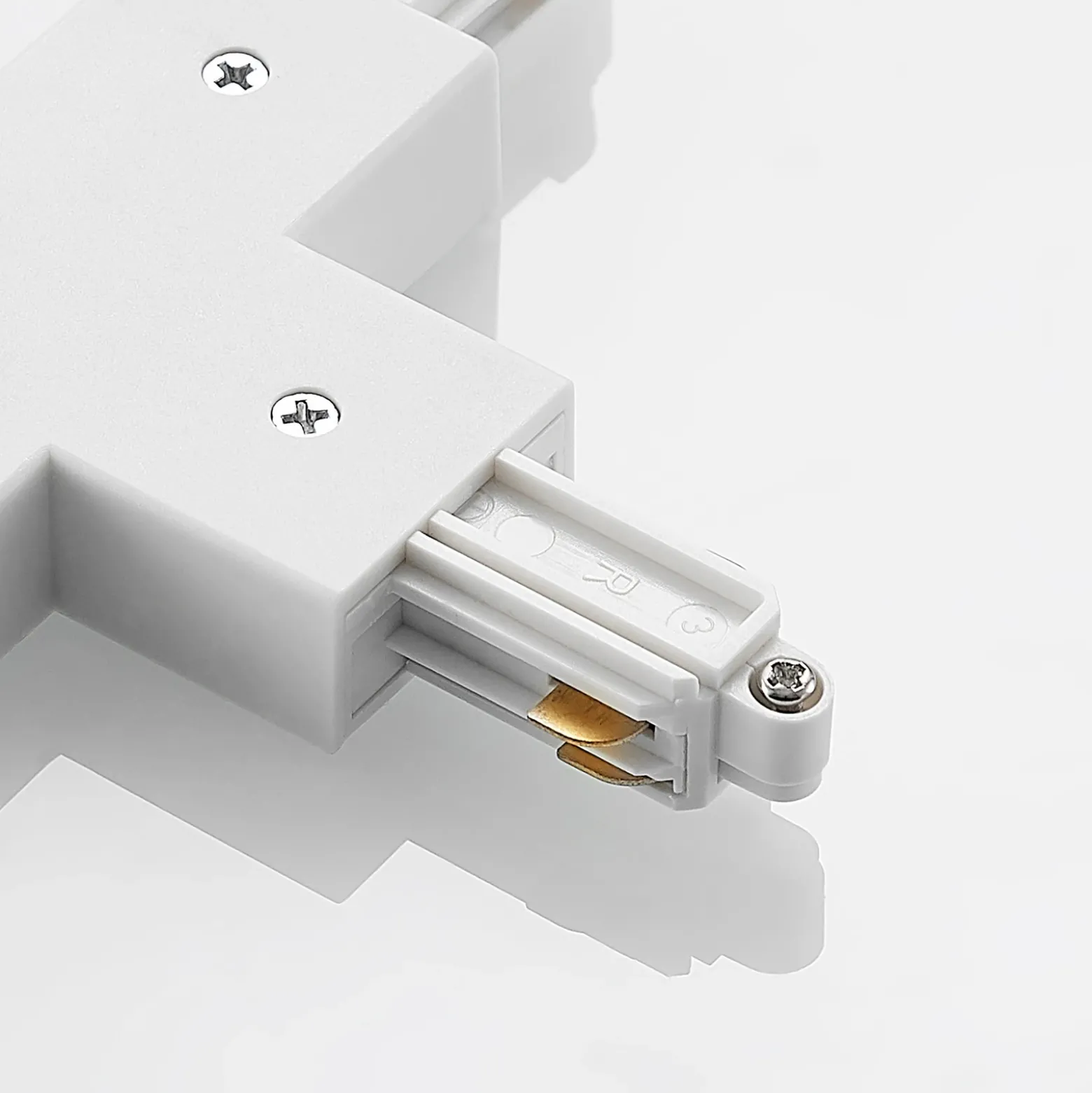 Conector en T Lindby Linaro, blanco, sistema de riel monofásico