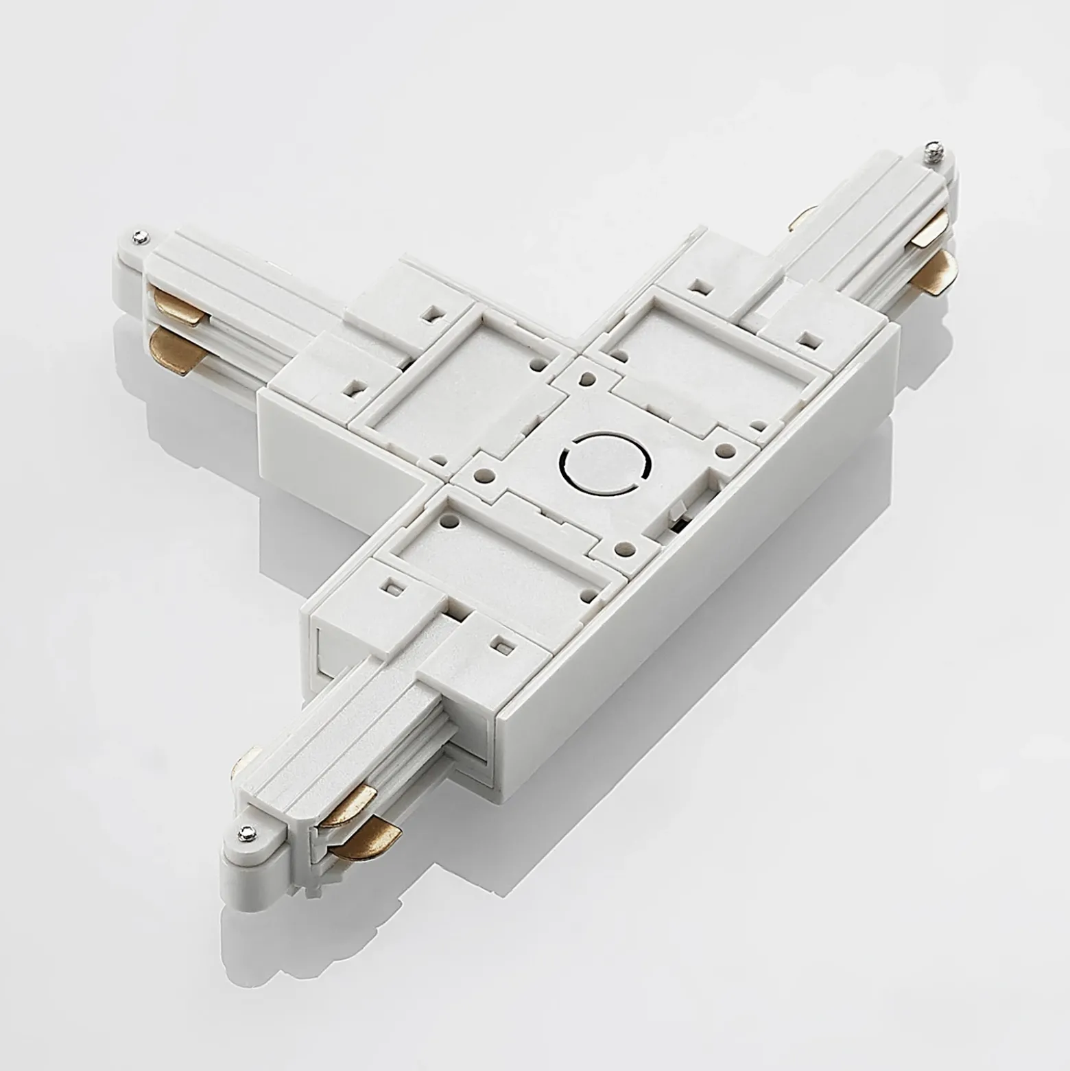 Conector en T Lindby Linaro, blanco, sistema de riel monofásico