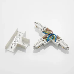 Conector en T Lindby Linaro, blanco, sistema de riel monofásico