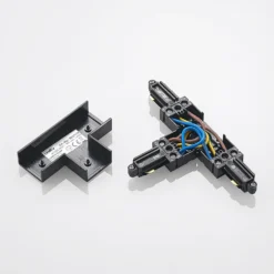 Conector en T Lindby Linaro, negro, sistema de riel monofásico