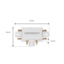 Conector en T Lindby Lumaro, blanco, 5,4 cm, plástico