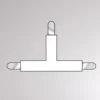 Conector en T para riel bifásico Volare, negro, metálico