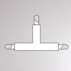Conector en T para riel bifásico Volare, negro, metálico