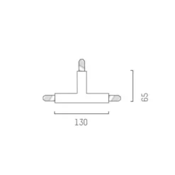 Conector en T para riel bifásico Volare, negro, metálico