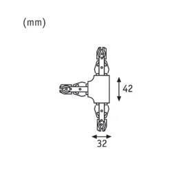 Conector en T Paulmann URail, blanco señal, máx. 1000 W