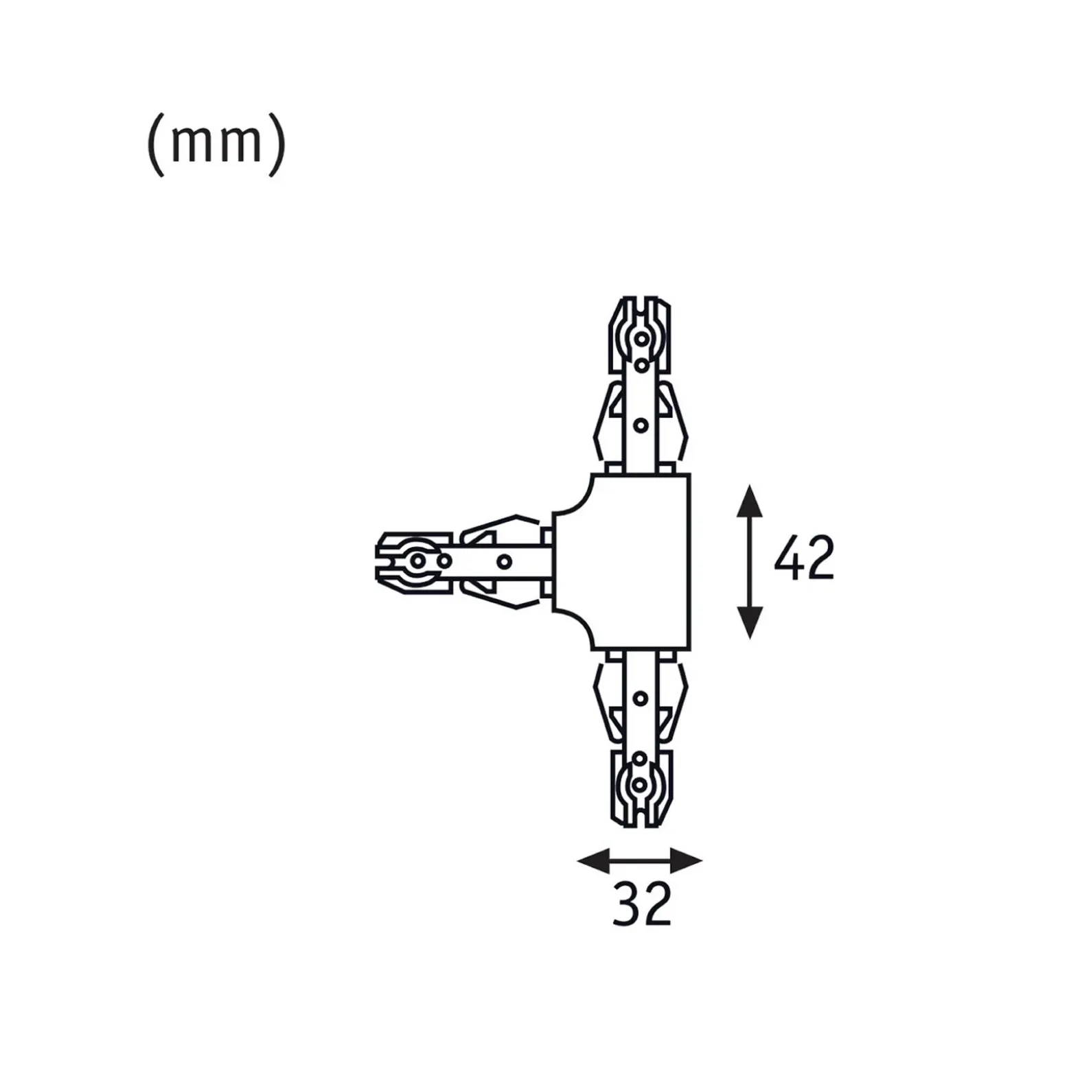 Conector en T Paulmann URail, blanco señal, máx. 1000 W
