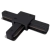 Conector en T Riel, riel monofásico, negro