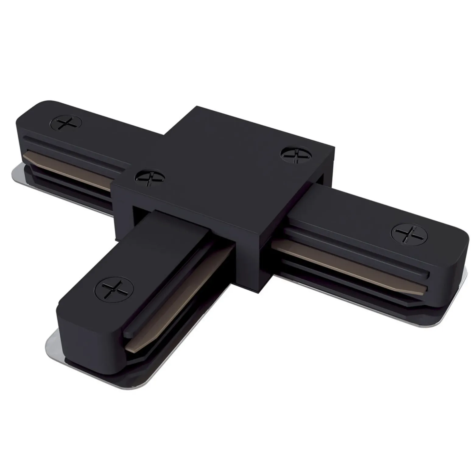 Conector en T Riel, riel monofásico, negro